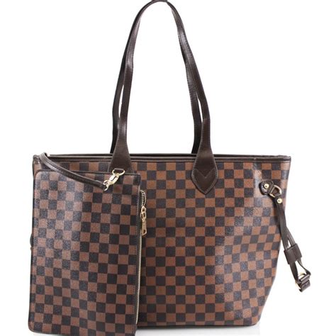 louis vuitton brown leather purse|louis vuitton brown checkered purse.